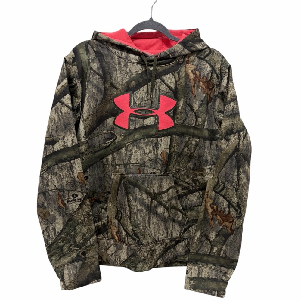Under Armour Real Tree Camouflage Drawstring Pullover Hoodie - New - Large